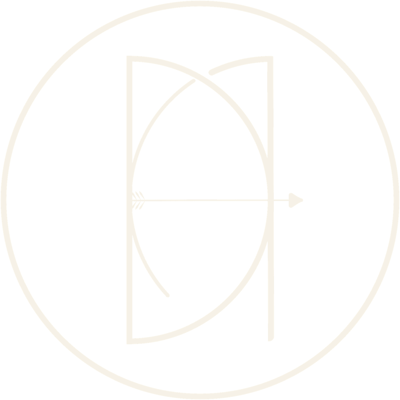 Bow & Arrow logo — Cream