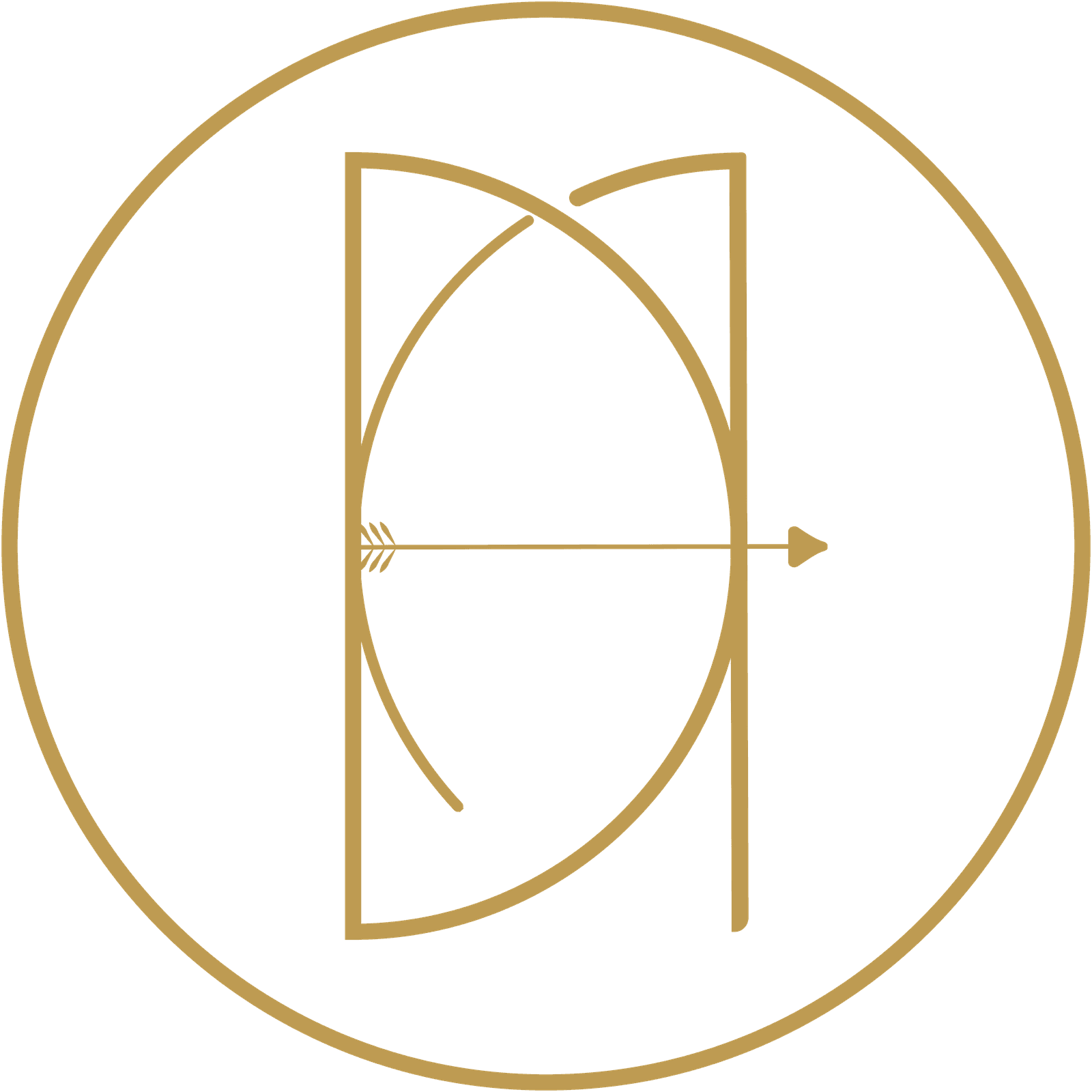 Bow & Arrow logo — Gold