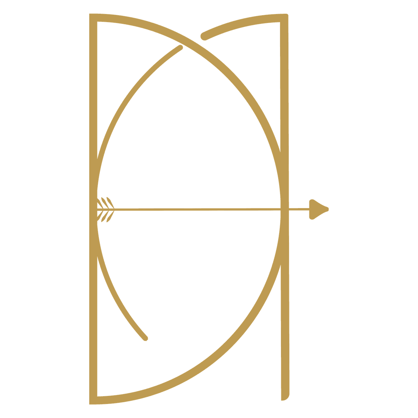 Bow & Arrow logo — Gold